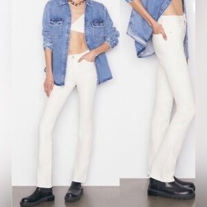 Frame sz 27 Le Mini Boot in Blanc White  Jeans great pre owned condition